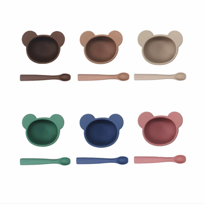 Baby Silicone Food Bowl Sets_Bear Edition