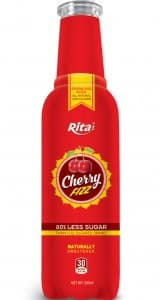 Cherry Flavor Soda Drink In Bottle