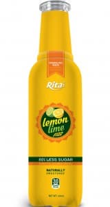 Lemon Flavor Soda Drink In Bottle