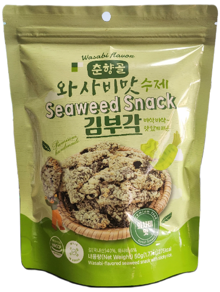 Chunhyanggol Wasabi Flavored Handmade Seaweed Bugak