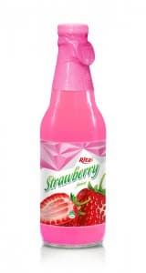 Strawberry Juice Glass Bottle