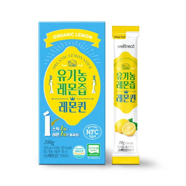 Organic lemon juice stick