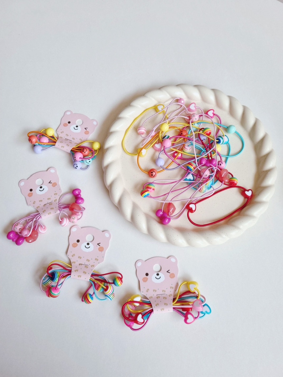 Mini Ball _ Motif Elastic Hair Tie Set _5_Piece_