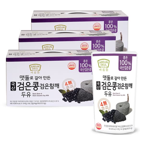Areumdeul korean black bean _ black sesame soy milk