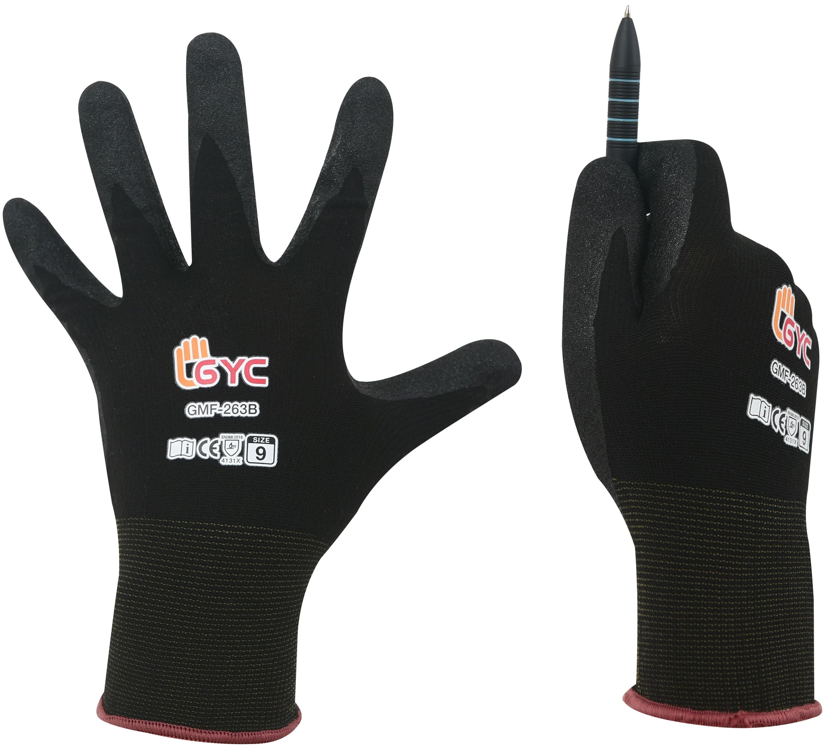 GMF_263B _ General Purpose_ Oil _ Dry Grip_ Nitrile Micro Finish Safety Work Gloves