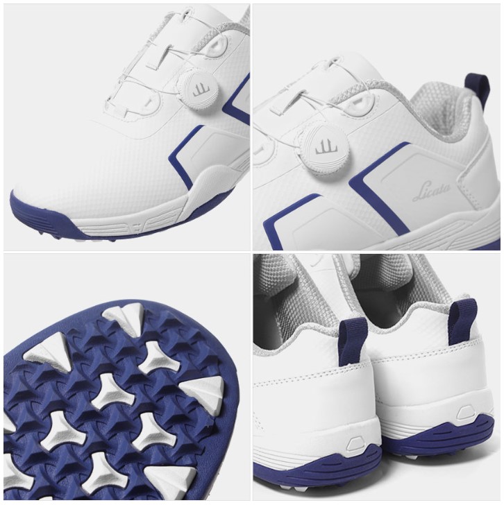 Licata_ Tempesta One Dial Golf Shoes For Men _Color_ White _ Navy _ Size_ 280 mm_