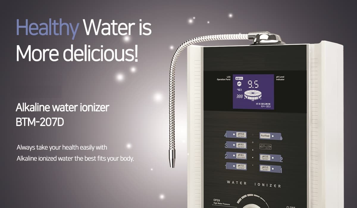 Water Ionizer Counter Top Unit with Single Filter System
