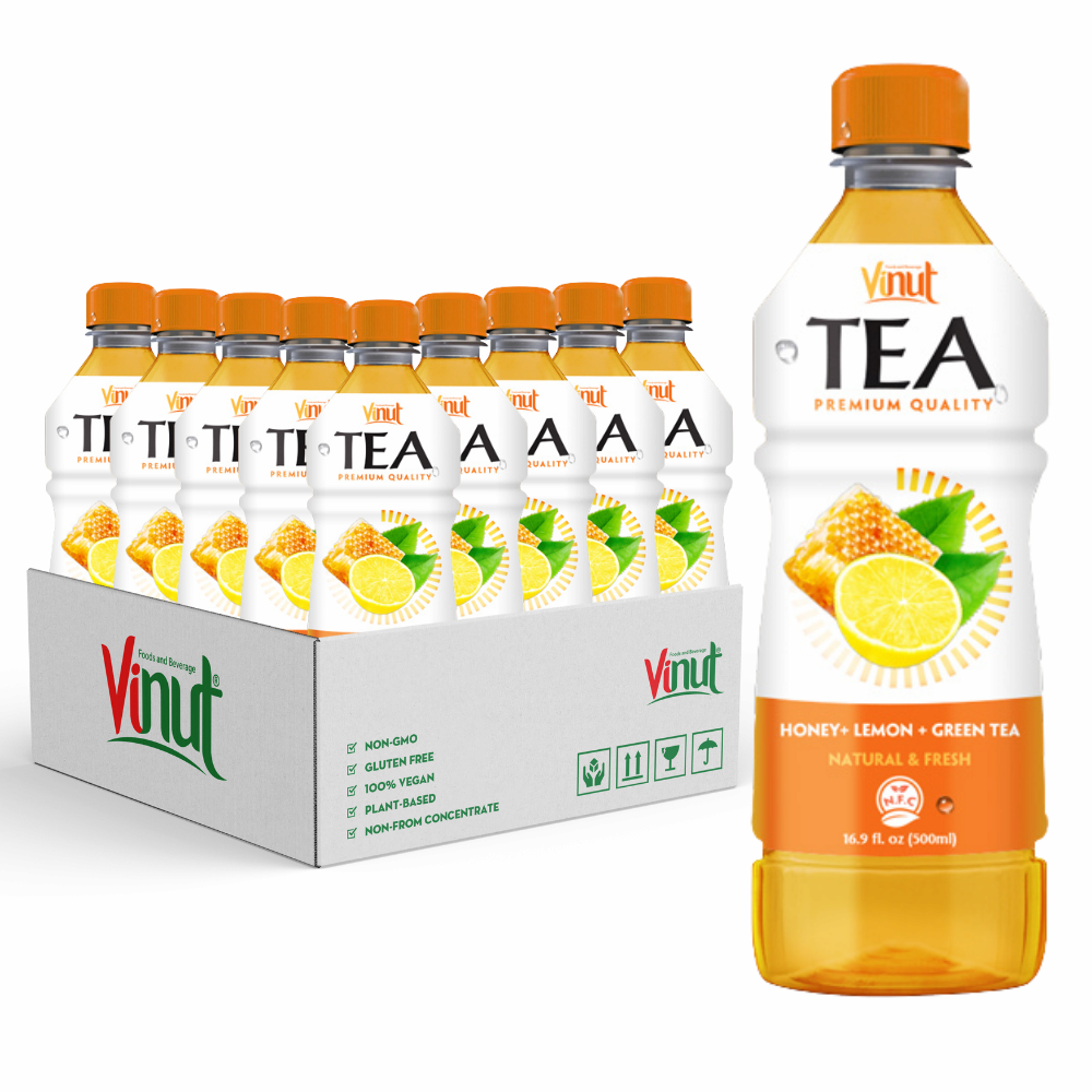 Wholesale Beverage Soft Drink _ 500ml Quality Green Tea w Honey _ Lemon Flavor Bottle Water