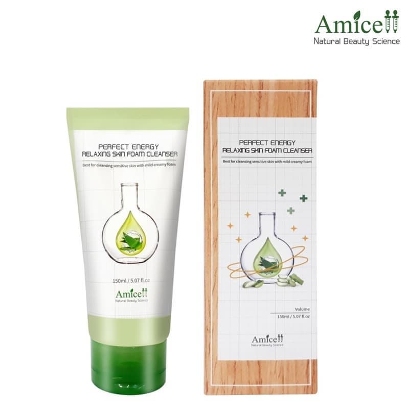 Amicell Skin Care Perfect Energy Sensitive Skin Relaxing Skin Foam Cleanser Facial Wash Cosmetic