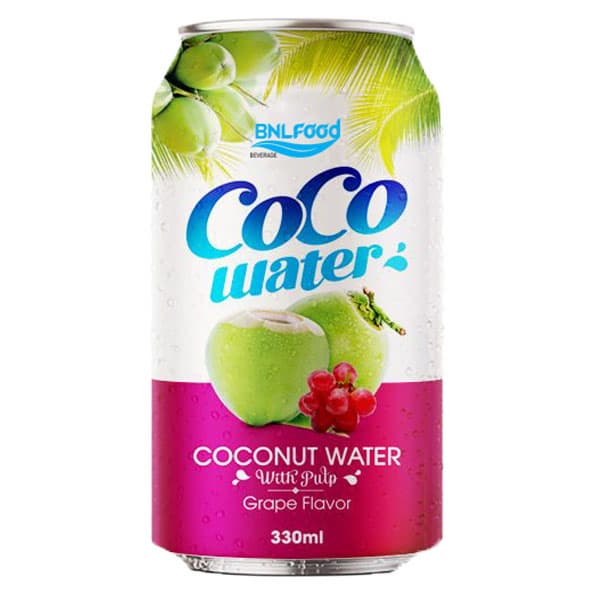 330ml BNL Coconut Water With Pulp Grape Flavor from ACM beverage supplier