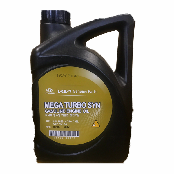 0510000471 _ Genuine Hyundai Mobis Synthetic Motor Oil _ Mega Turbo SYN 0W_30 _ 4 L