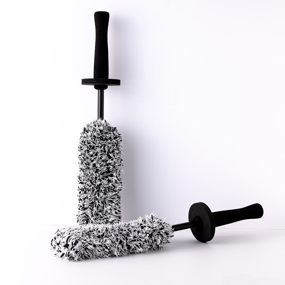 Patented Flexible Wheel Brush with Premium Handle and Flat Design