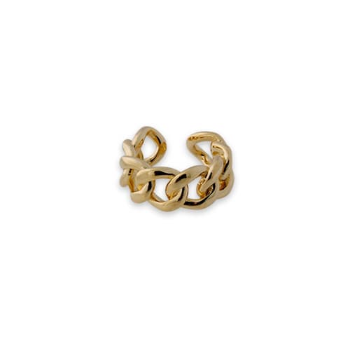 Bold Chain Ring Open ring Free size