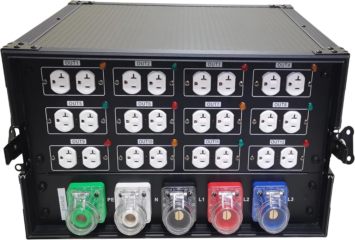 JUNMAN 12 Channel 24 Edison Power Distro Distributor Box Stage Lighting DJ Stage Lighting