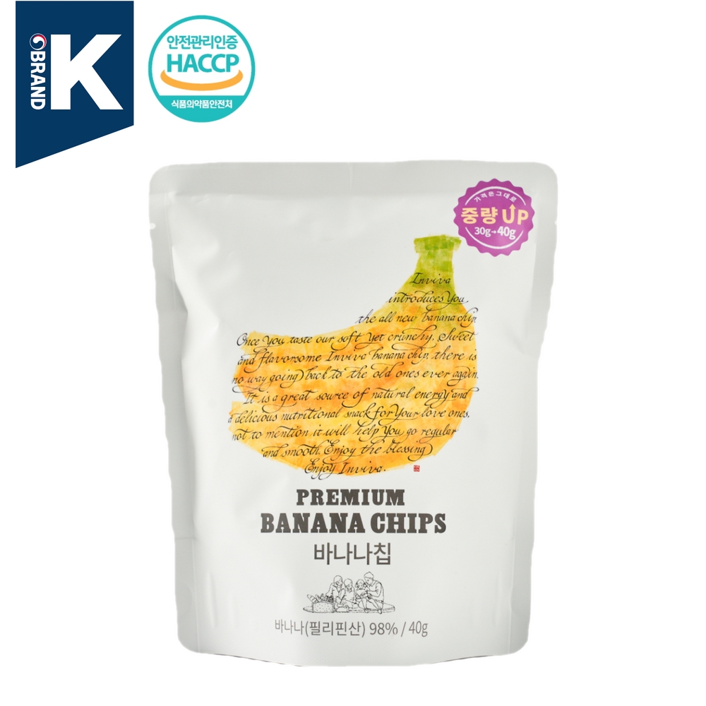 INVIVA Banana Chips 40g _Korean Apple_