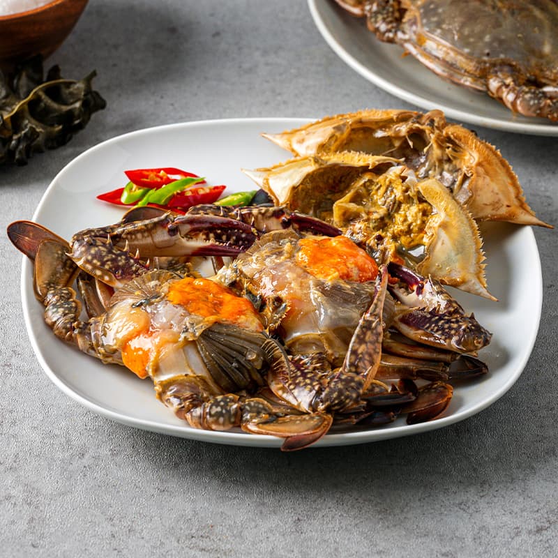 Soy sauce marinated blue crab