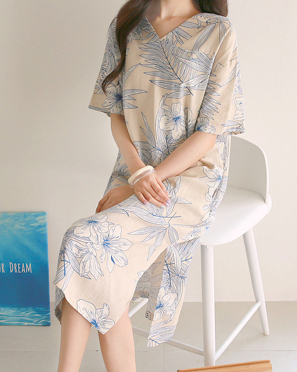 Kylon women_s linen cotton summer dress made in korea