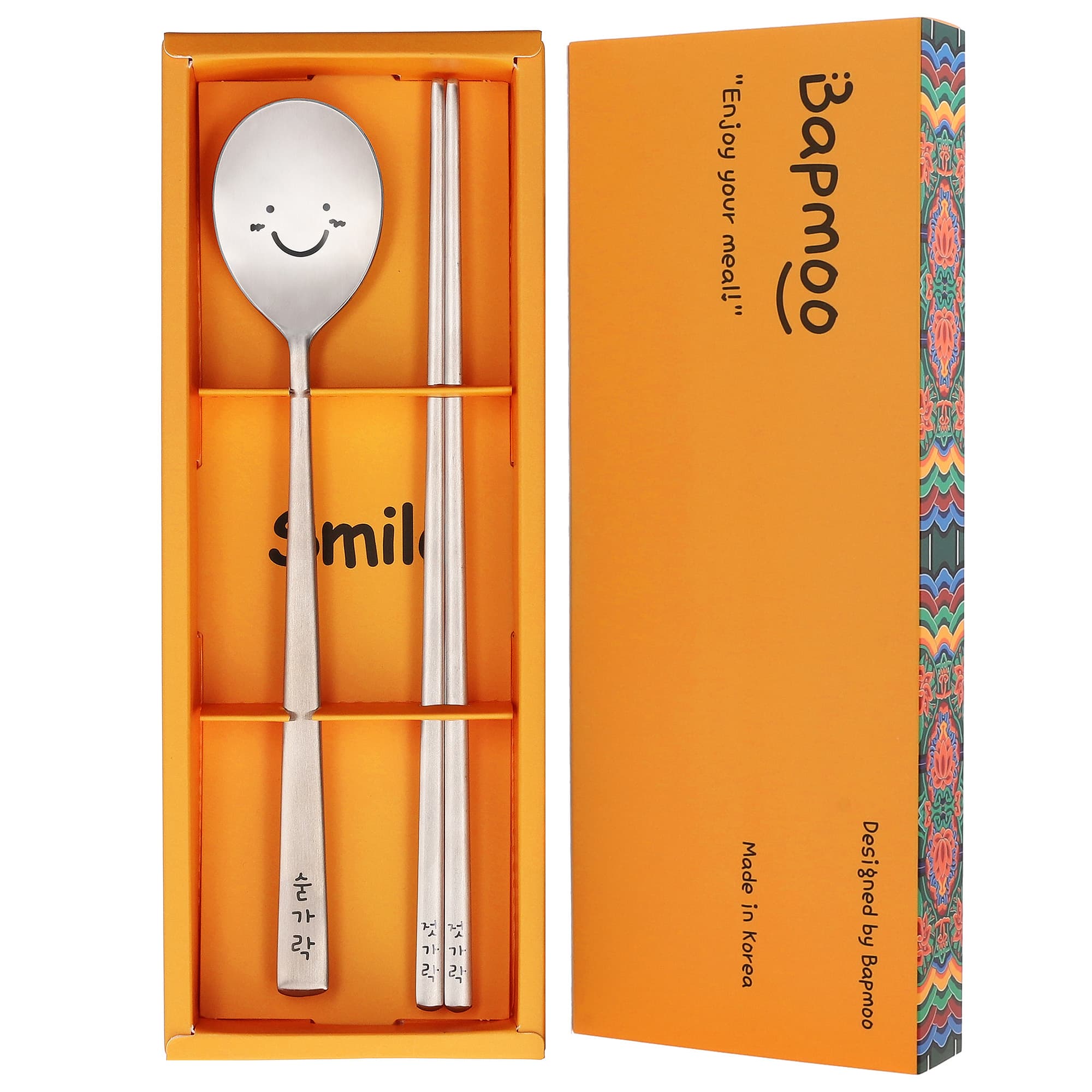 Happy Face Spoon and Chopsticks Set