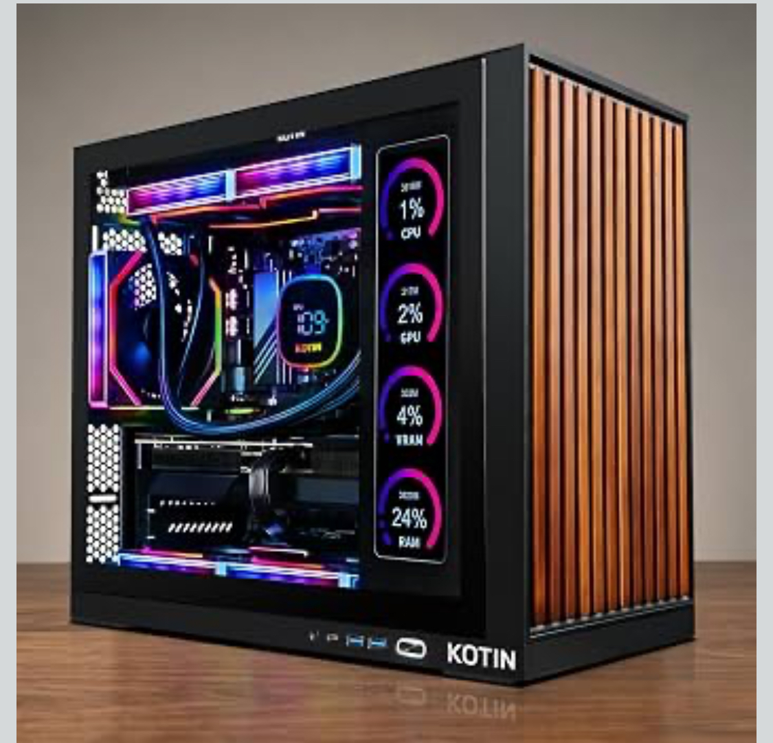 KOTIN Gaming PC Desktop_ Ryzen 7 9800X3D_ RTX 5070 12GB_ 32GB DDR5_ 1TB SSD