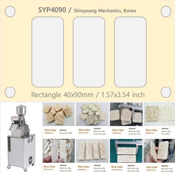 SYP4090 40mm Rice Cake Machine from Shinyoung machine