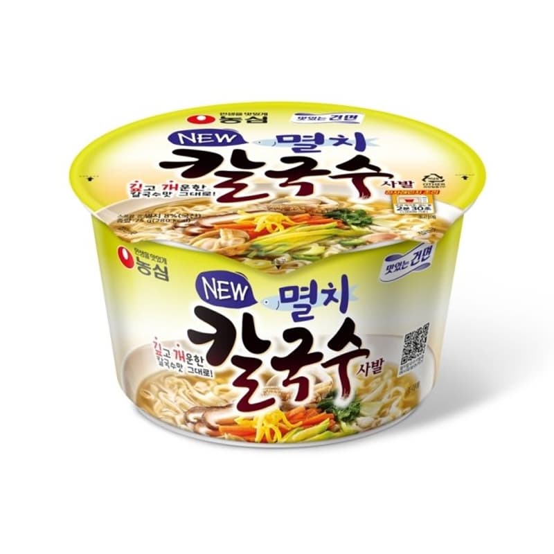 NONGSHIM Kalguksu Anchovy Noodle Cup_ Korean Noodle_ Korean Ramen_ Ramen