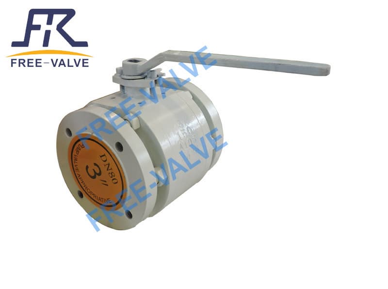 Flange Type Ceramic Lined Ball Valve with manual lever00