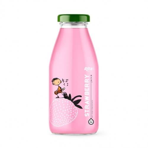 Best Fresh Pure Juice 250 Glass Bottle Strawberry Juice
