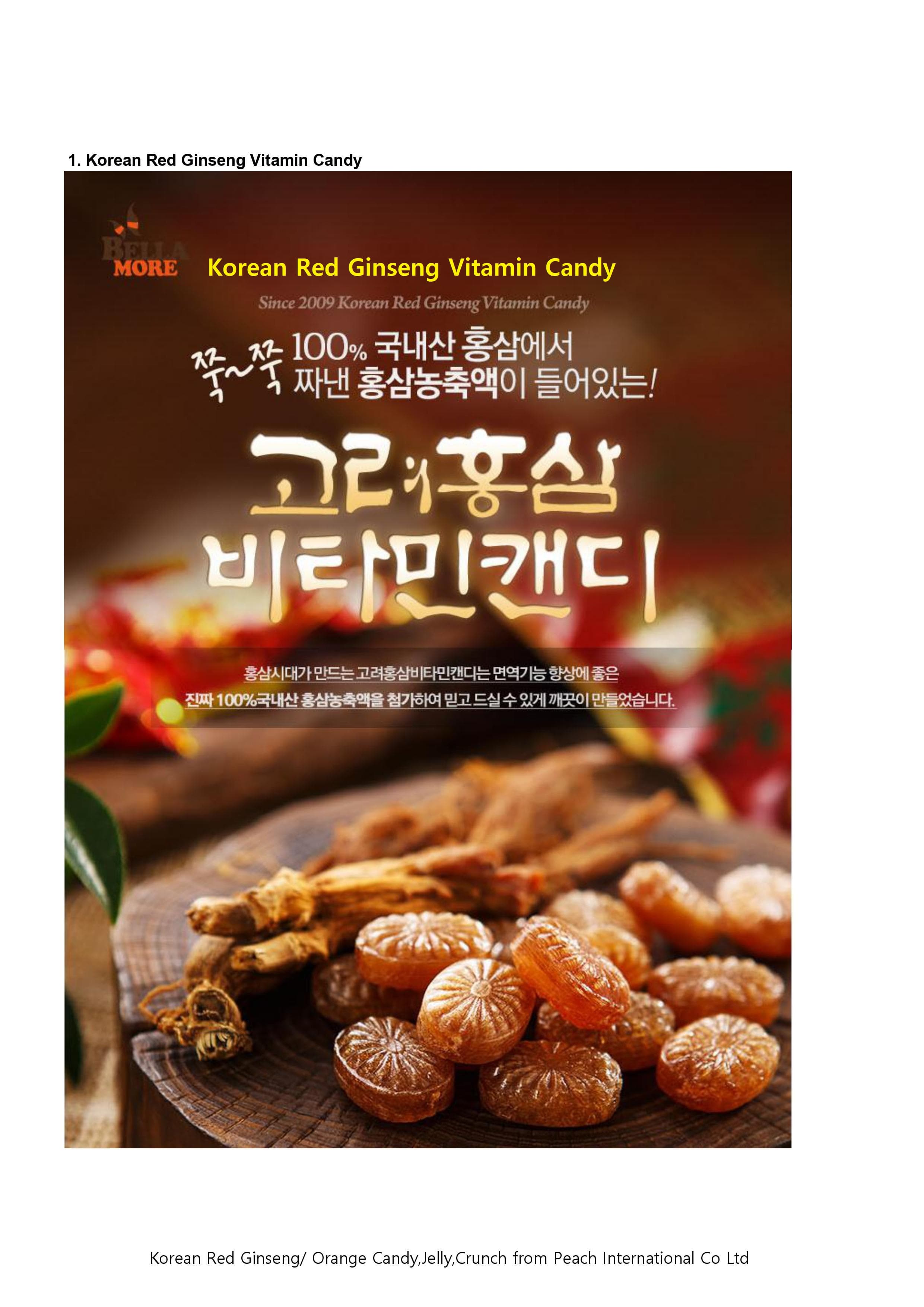 Korea Red Ginseng Vitamin Candy