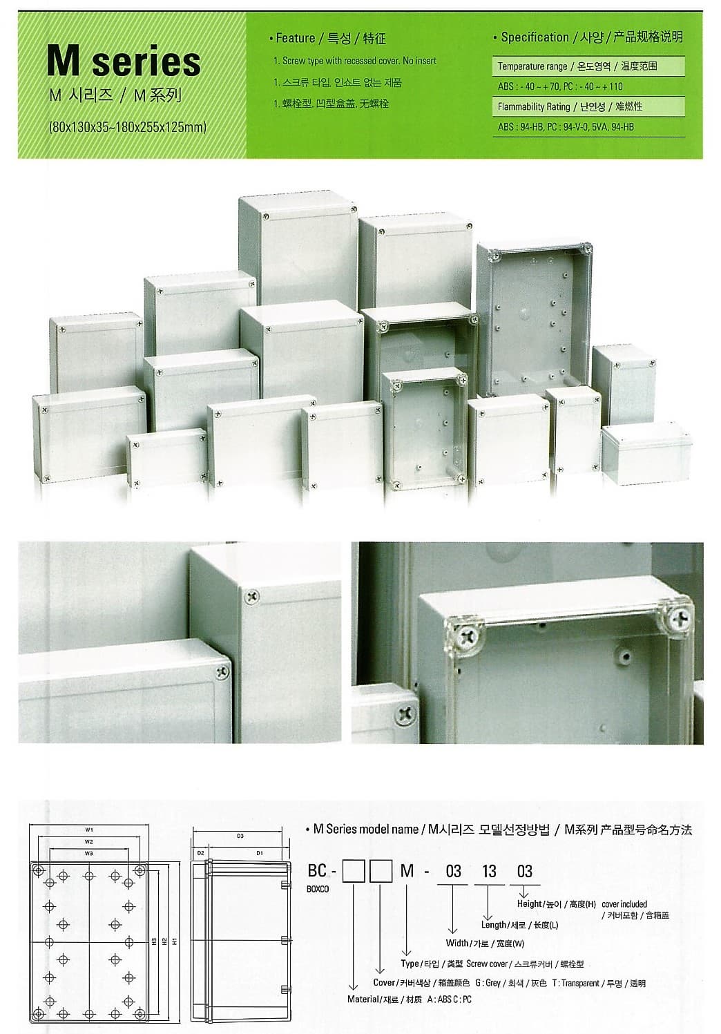 Panel Boxes _ Plastic Boxes M series