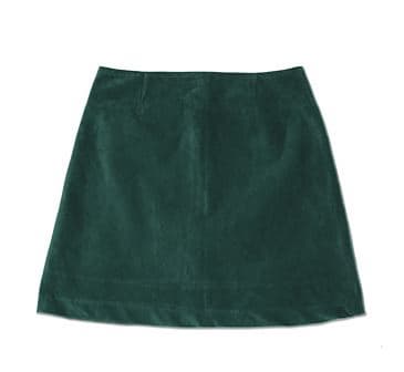 Basic Skirt_ Cotton Skirt_ Velvet Skirt