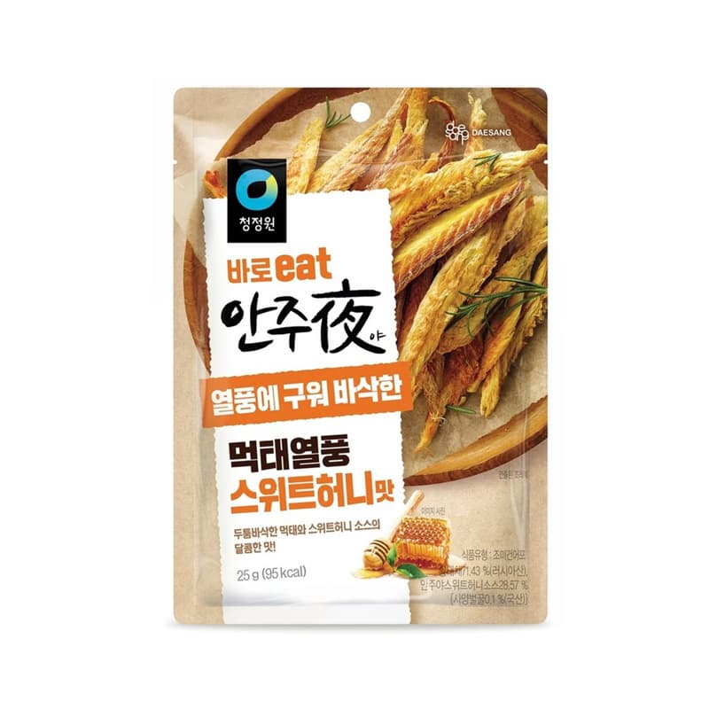 CHUNGJUNGWON Anjuya Grilled Dried Pollack Sweet Honey Flavor_ Spicy Chicken Flavor_ Hot Spicy