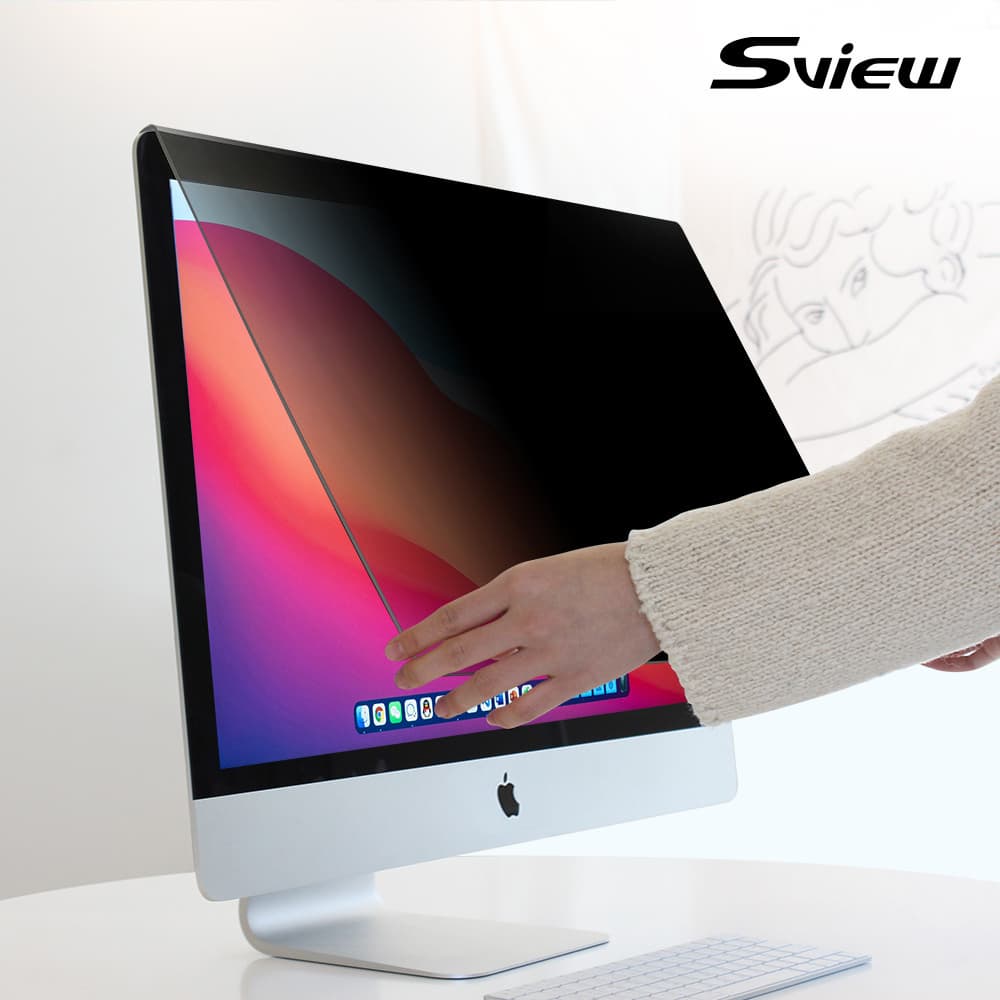 Sview 2way Privacy Filter Hanging Type Acrylic Panel Anti_Spy Anti_Blue Light for laptop and monitor