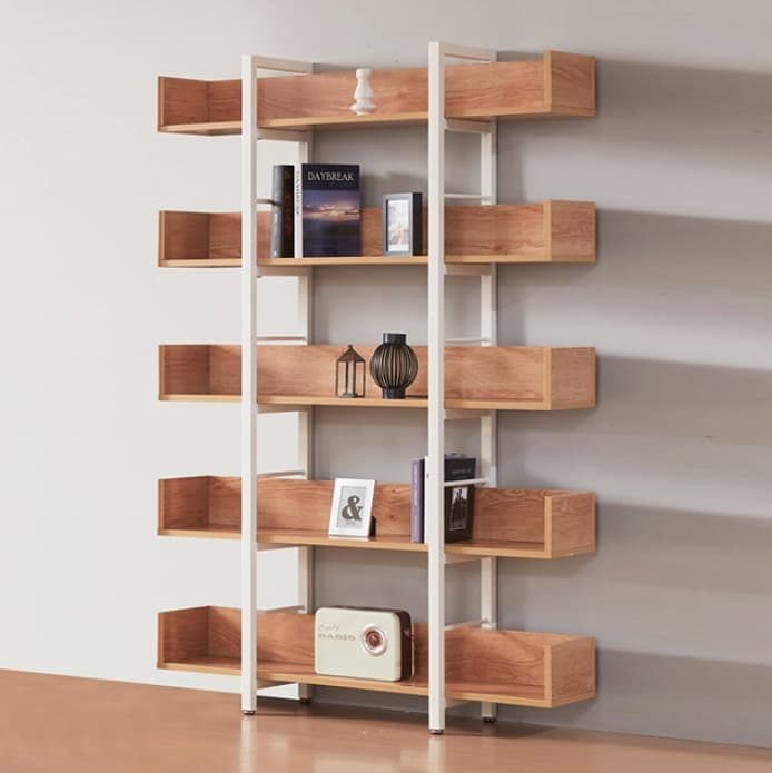 Modern furniture bookcase W1200 5 Tier close shelf bookshelf