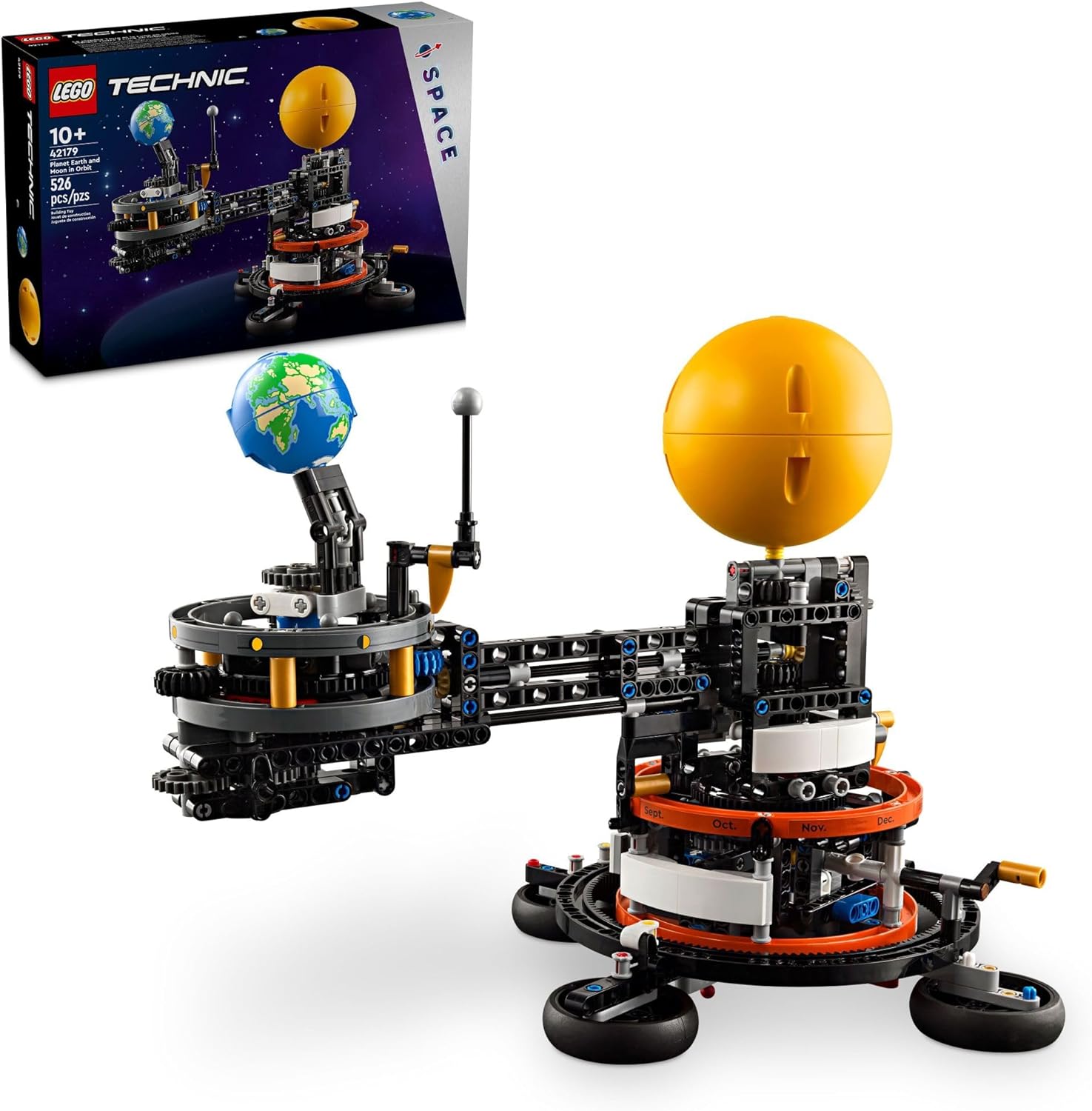 LEGO Technic Planet Earth and Moon in Orbit Building Set_ Outer Space Birthday Gift for 10 Year Old