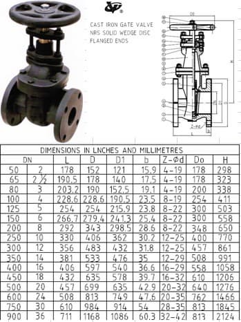 Cast iron NRS gate valve MSS SP-70 B16-Solid wedge disc flanged ends