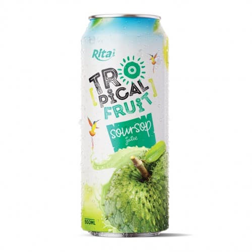 500ml Cans Tropical Fruit Soursop Juice Drink_ Rita beverage