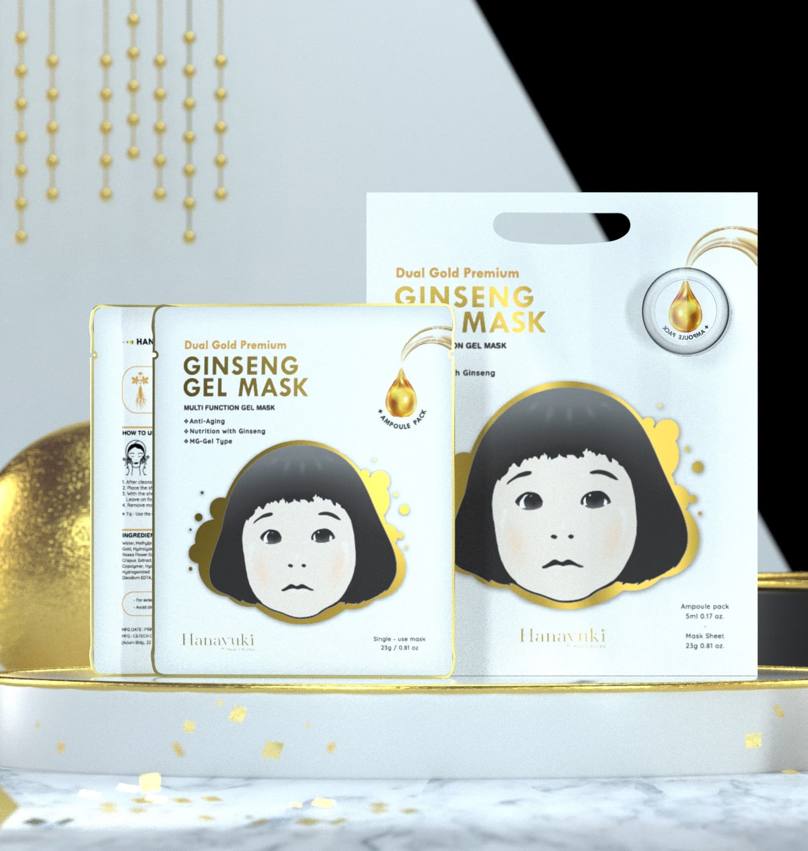 Dual Gold Premium Ginseng Gel Mask