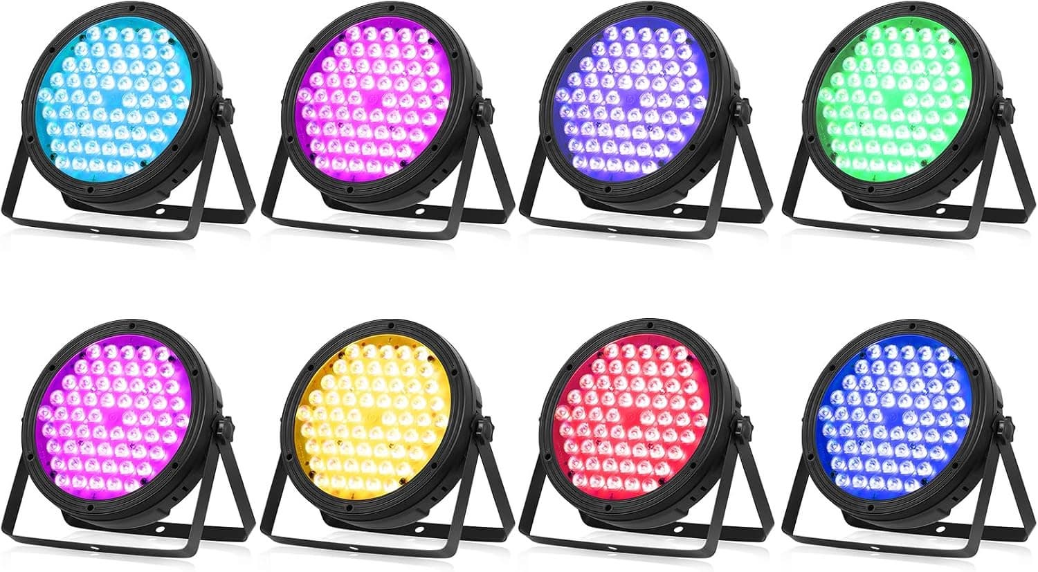 BETOPPER Stage Lighting 120W Par Light RGBW 4_in_1 Stage DJ Light DMX Concert Events 8 Packs