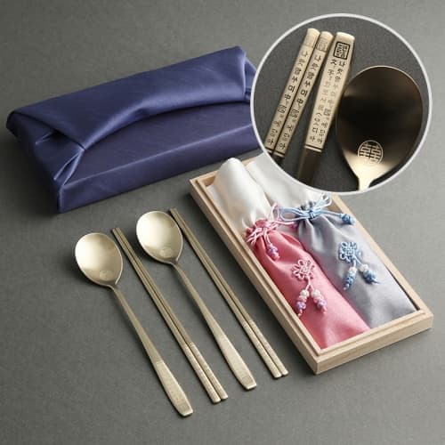 Hunminjeongeum Gold Cutlery Set_2_Person_
