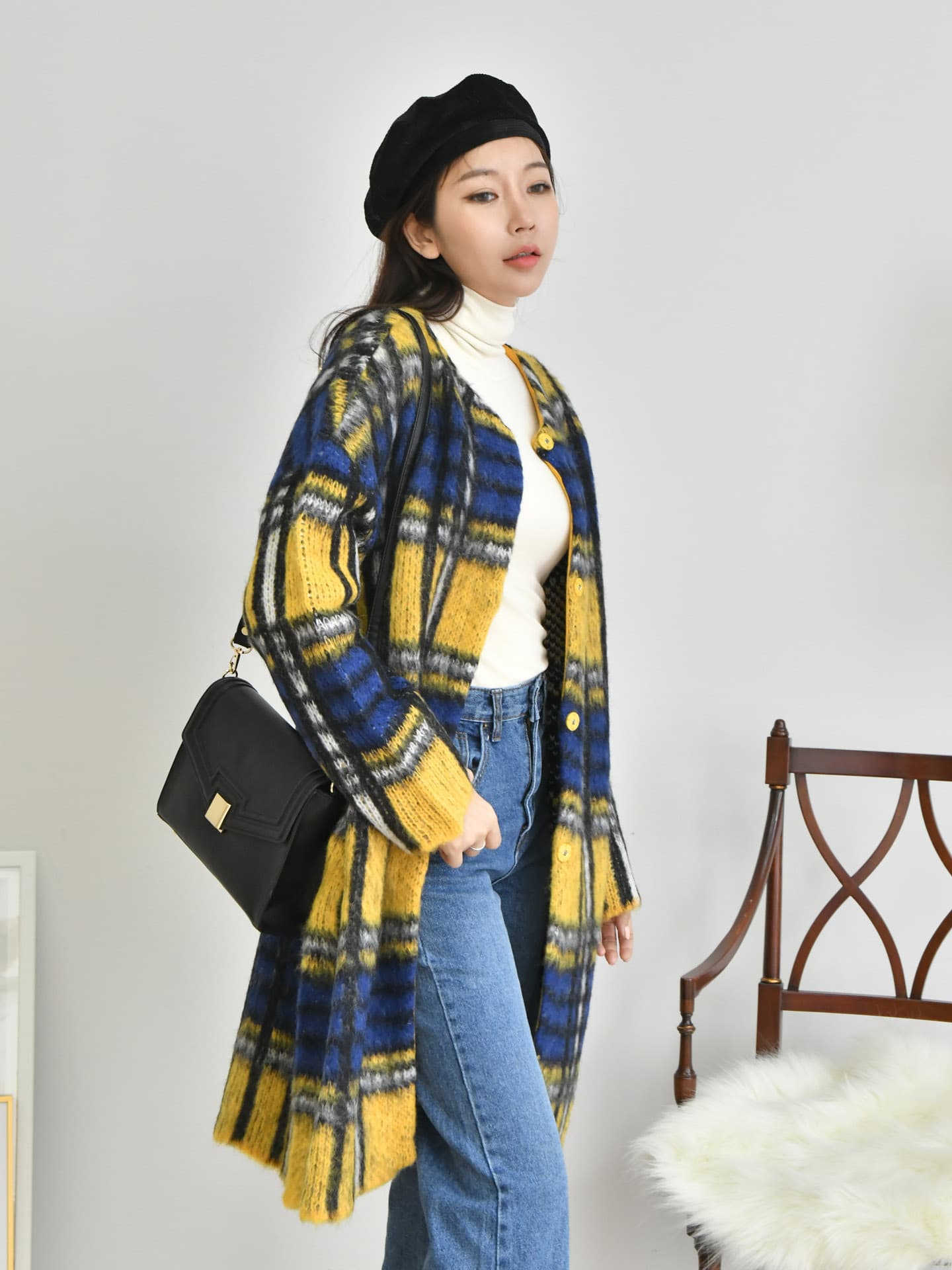 Coat_ Outer_ Check_ Plaid_ New Arrival