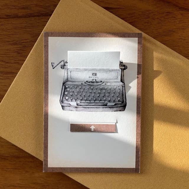 Paper Engineering _ Handmade _ Pop Up Card _ Typewriter