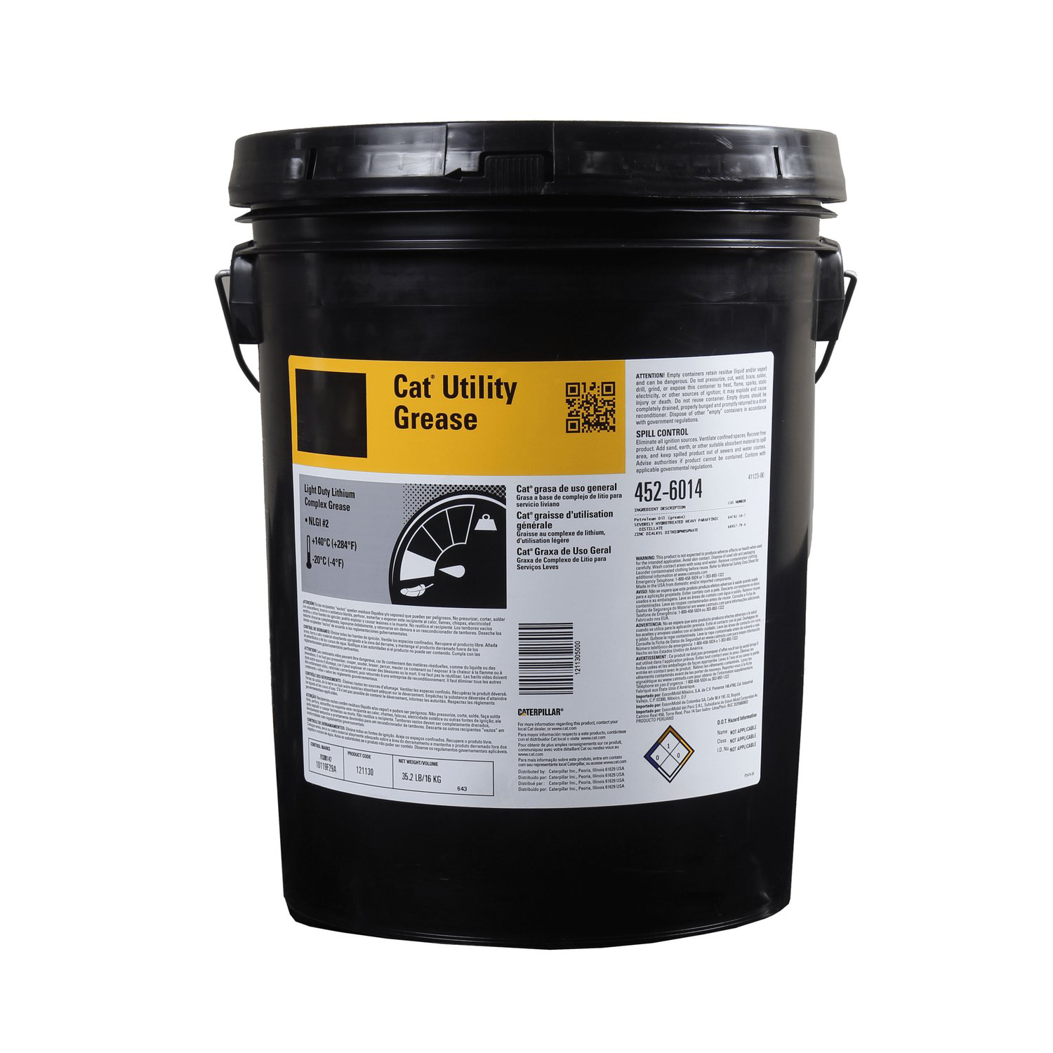 Grease _ Cat Utility Grease _ NLGI 2 _EP 2_ _ 452 6014 _16KG _ Pail_