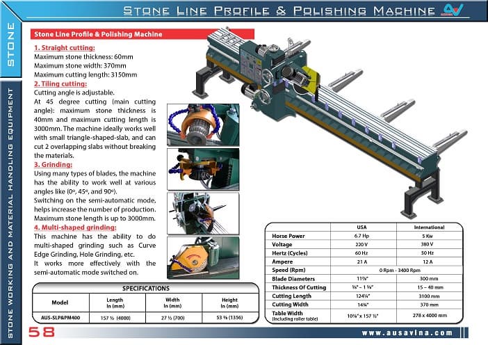 STONE LINE PROFILE _ POLISHING MACHINE