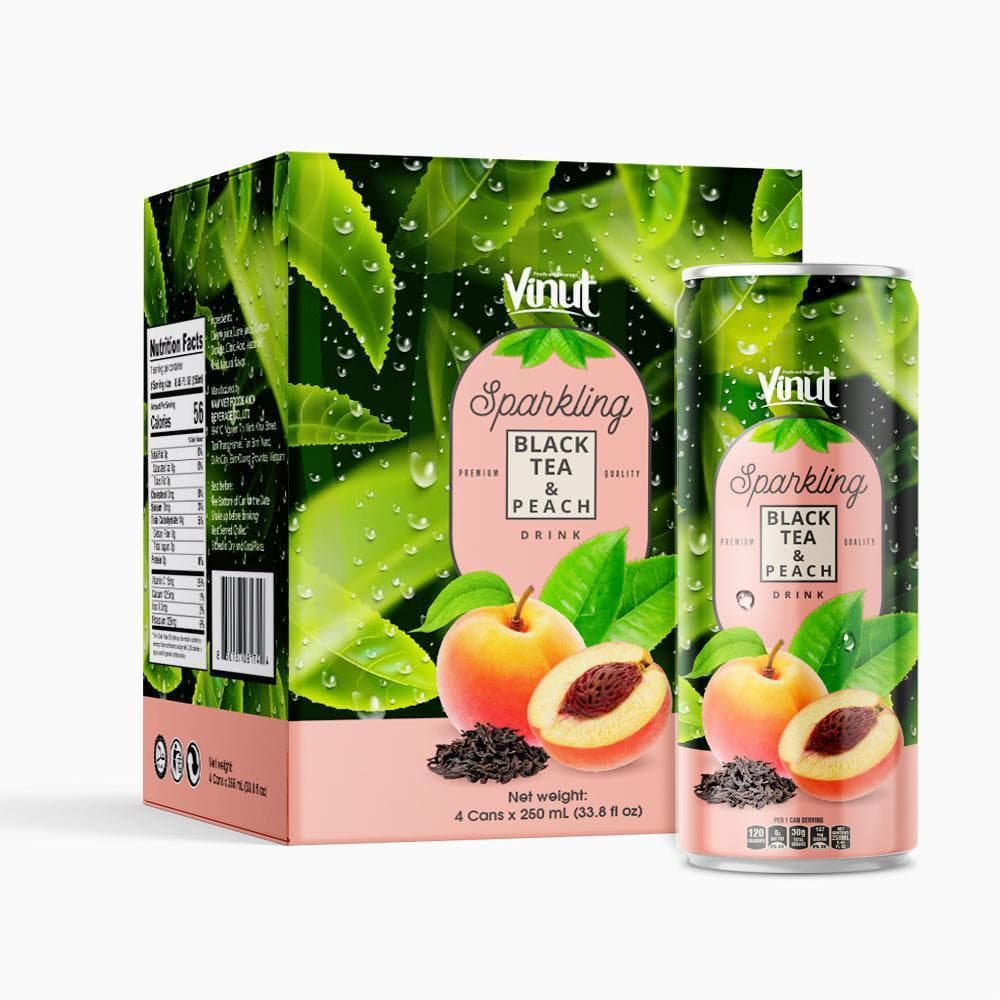 355ml alu can VINUT Premium green tea with peach flavour