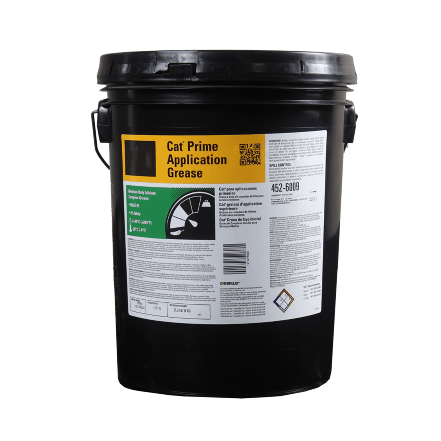 Grease _ Cat Prime Application Grease _ NLGI 2 _EP 2_ _ 452 6009 _16KG _ Pail_