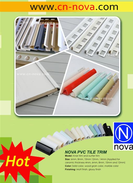 Nova Solid Color Pvc Tile Trim Tradekorea, How To Size Tile Trim