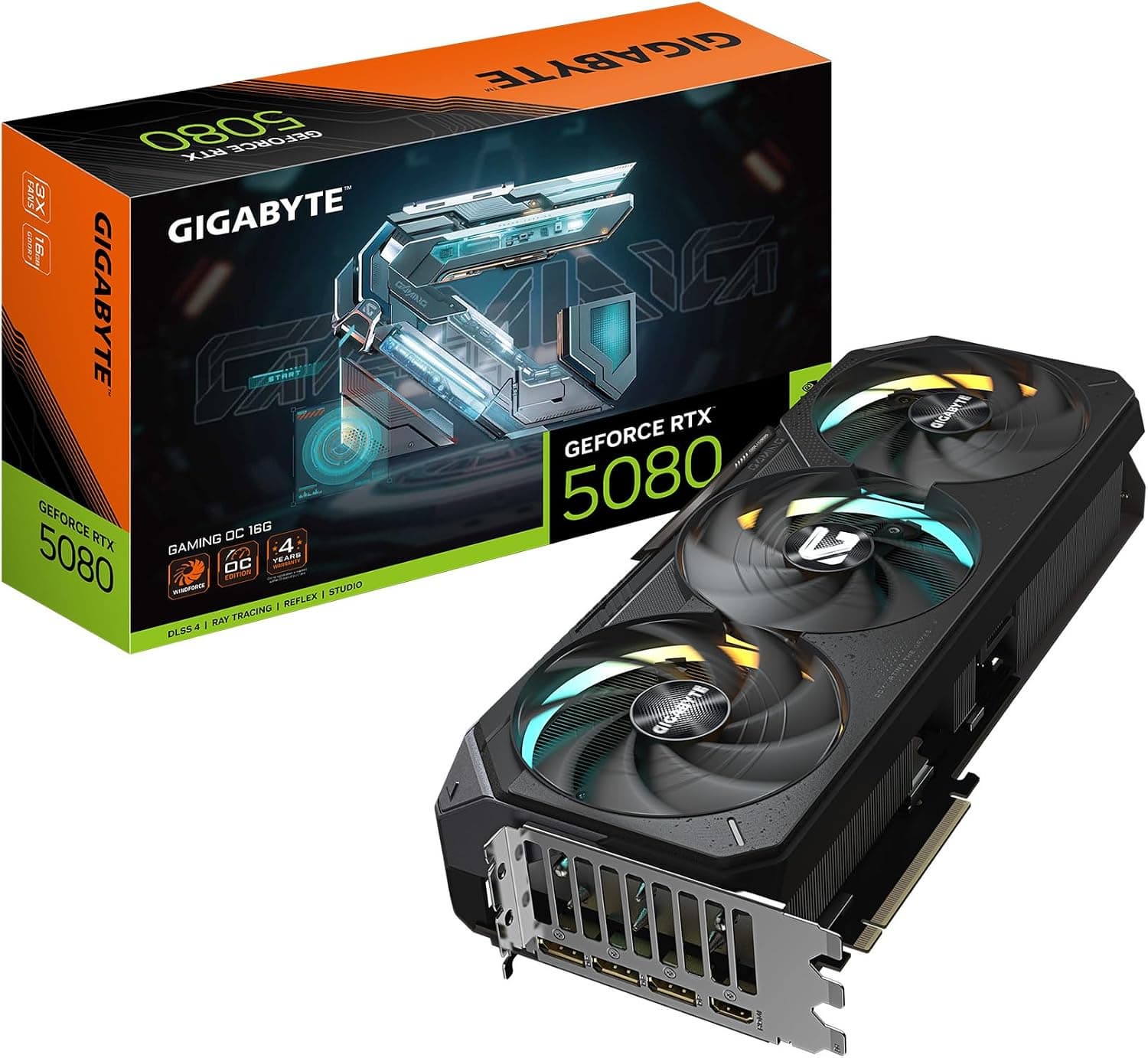 GIGABYTE GeForce RTX 5080 Gaming OC 16G Graphics Card WINDFORCE Cooling System 16GB Video Card