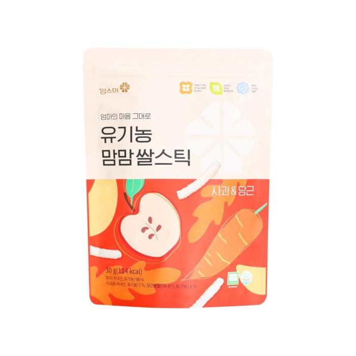 Organic Mom Mom Rice Snack _stick type_ Apple _ Carrot flavor_