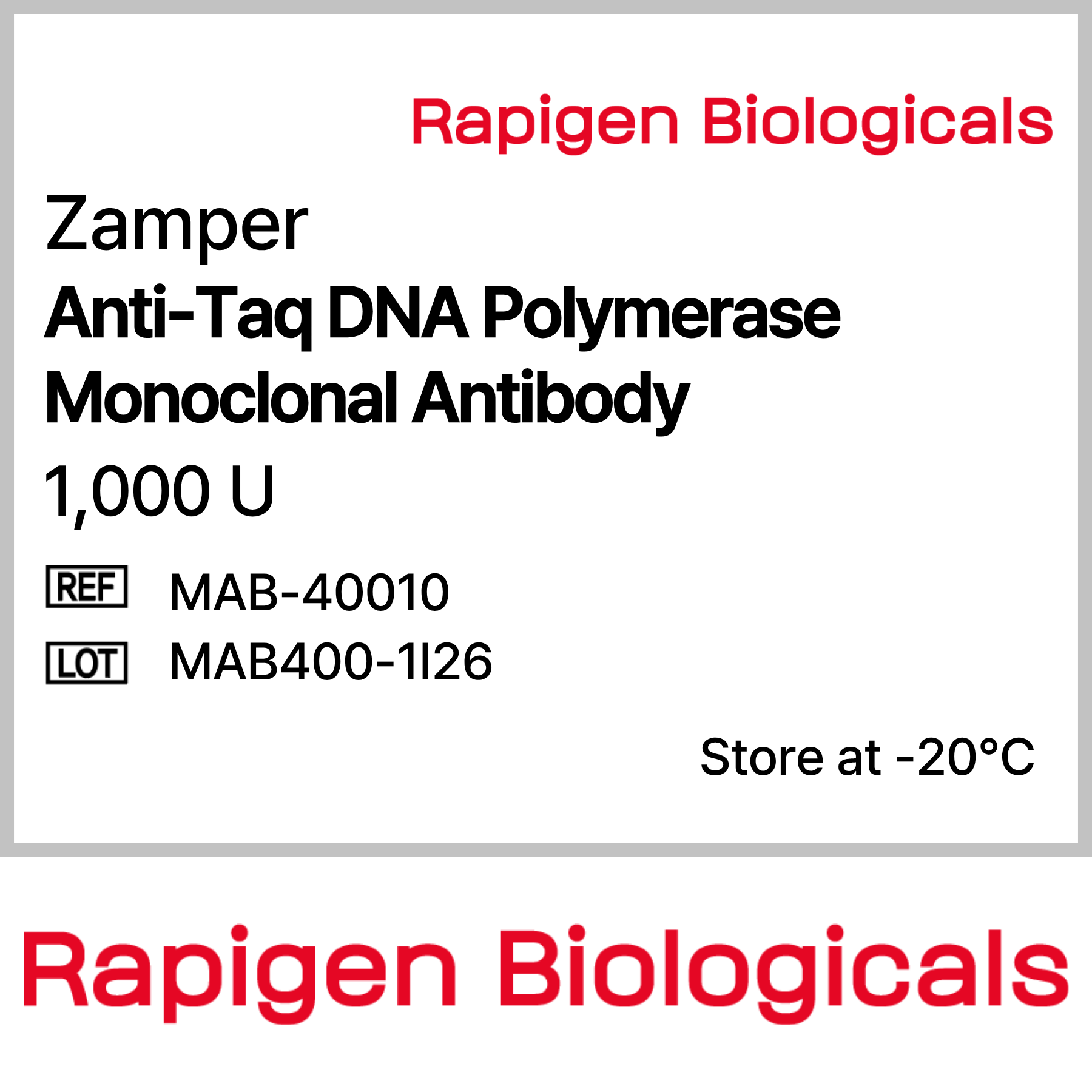 Anti_Taq DNA Polymerase Monoclonal Antibody