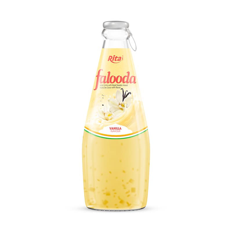 Wholesale 290ml Glass Bottle Falooda Vanilla Flavor